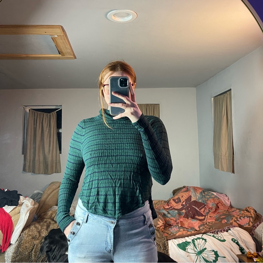 We the Free Striped Turtleneck
